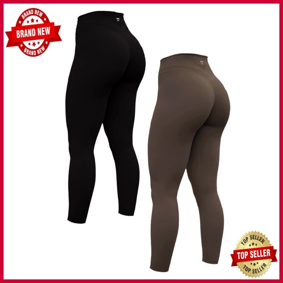 Pants - High Waisted 7/8 Yoga Leggings Tummy Control Butt Lift Workout Pants